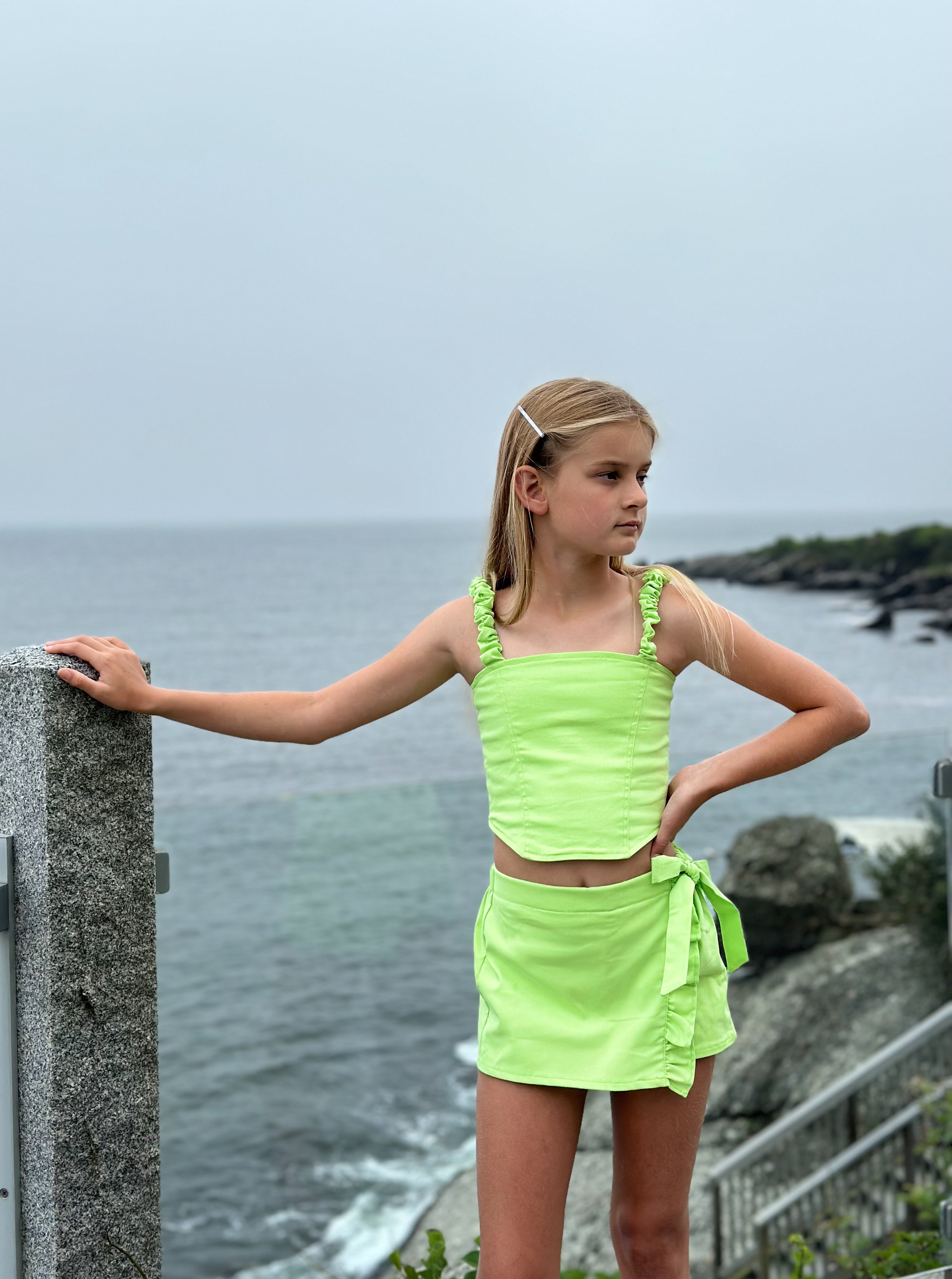 AS24 Green Denim Skort