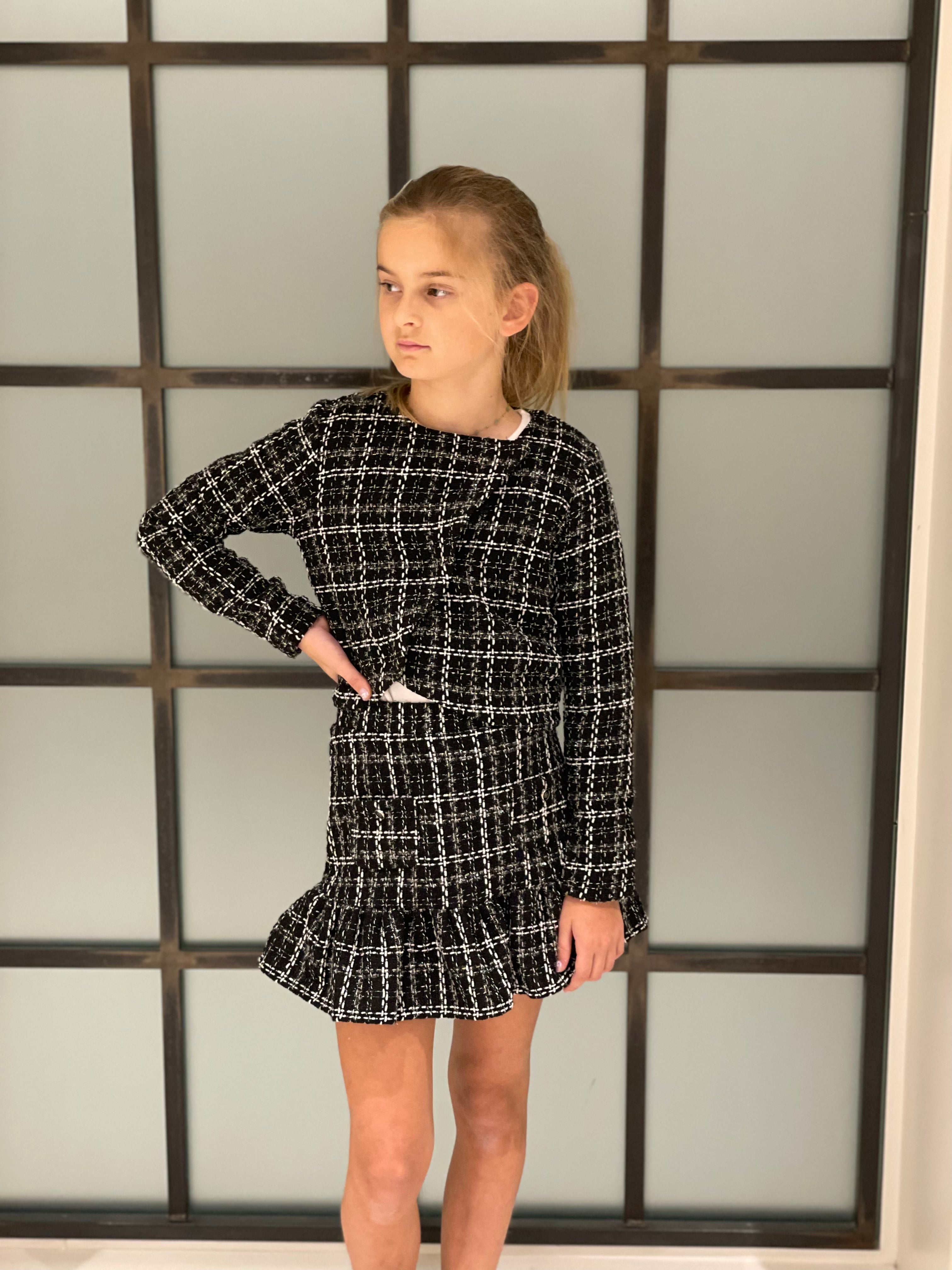 Black & Silver Tweed Jacket FW23