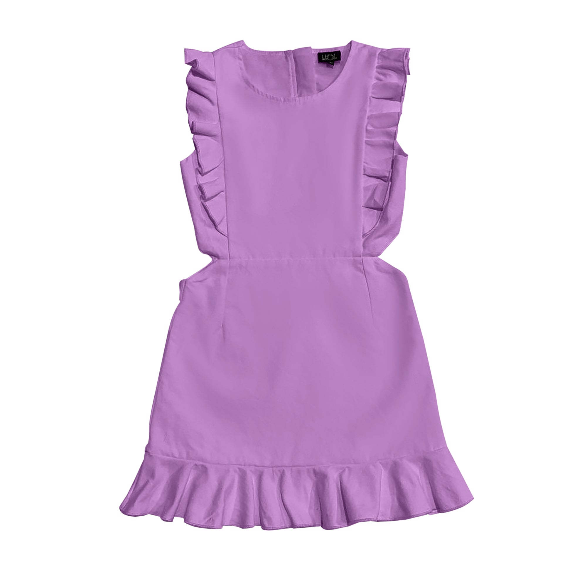 Purple Denim Cut Out Dress