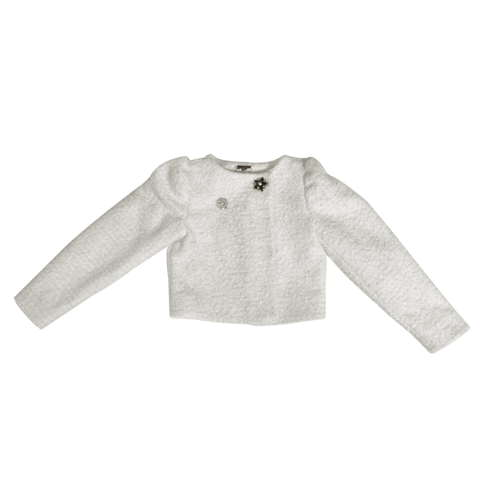 Cream Jacket with Silver Brooch FW23