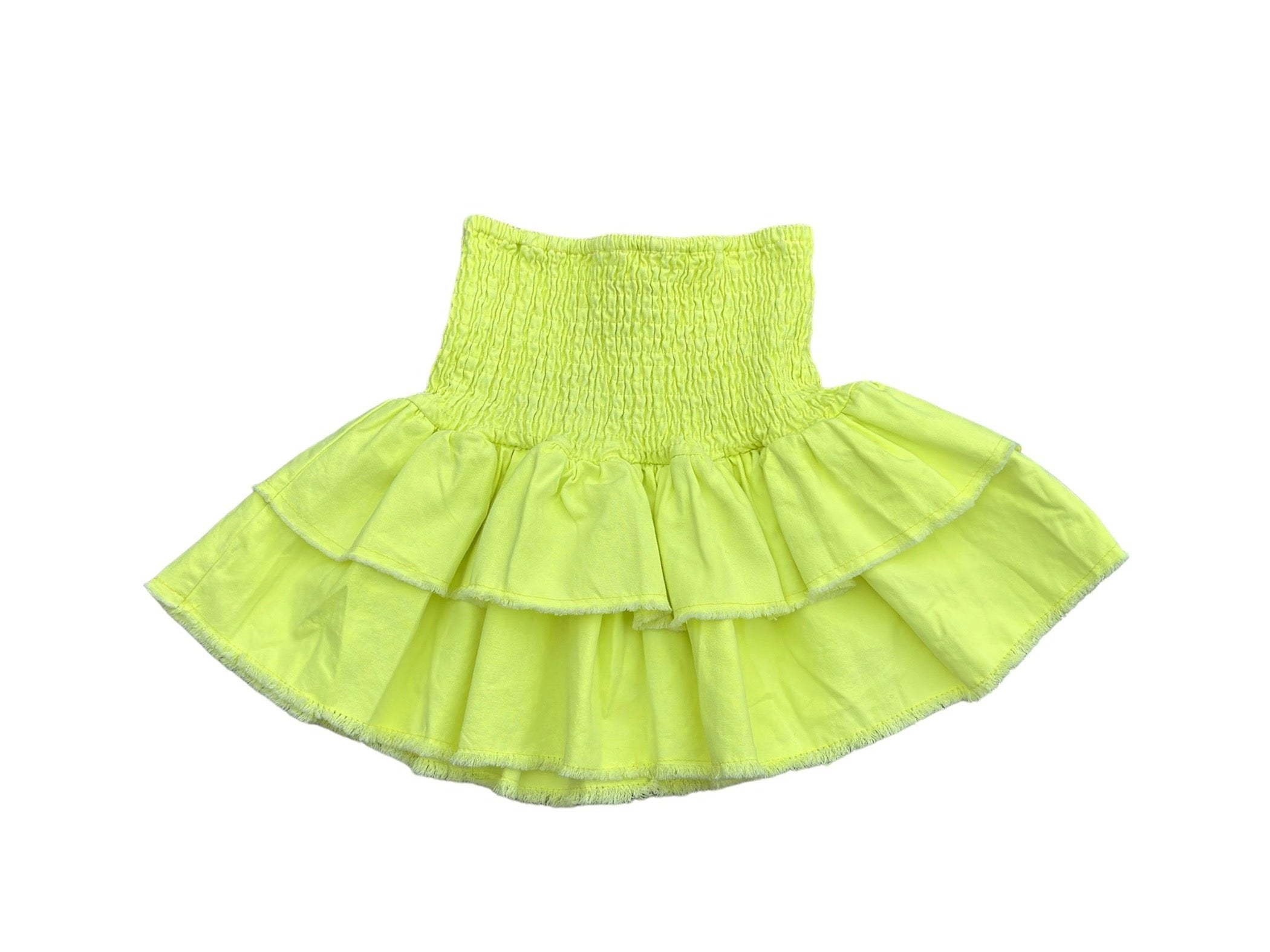Denim Blue Ruffle Skirt