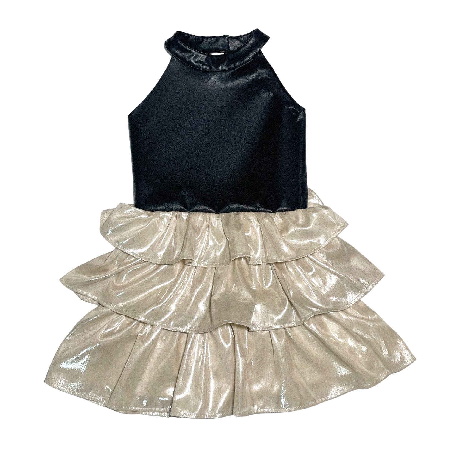 Black & Silver Halter Dress FW23