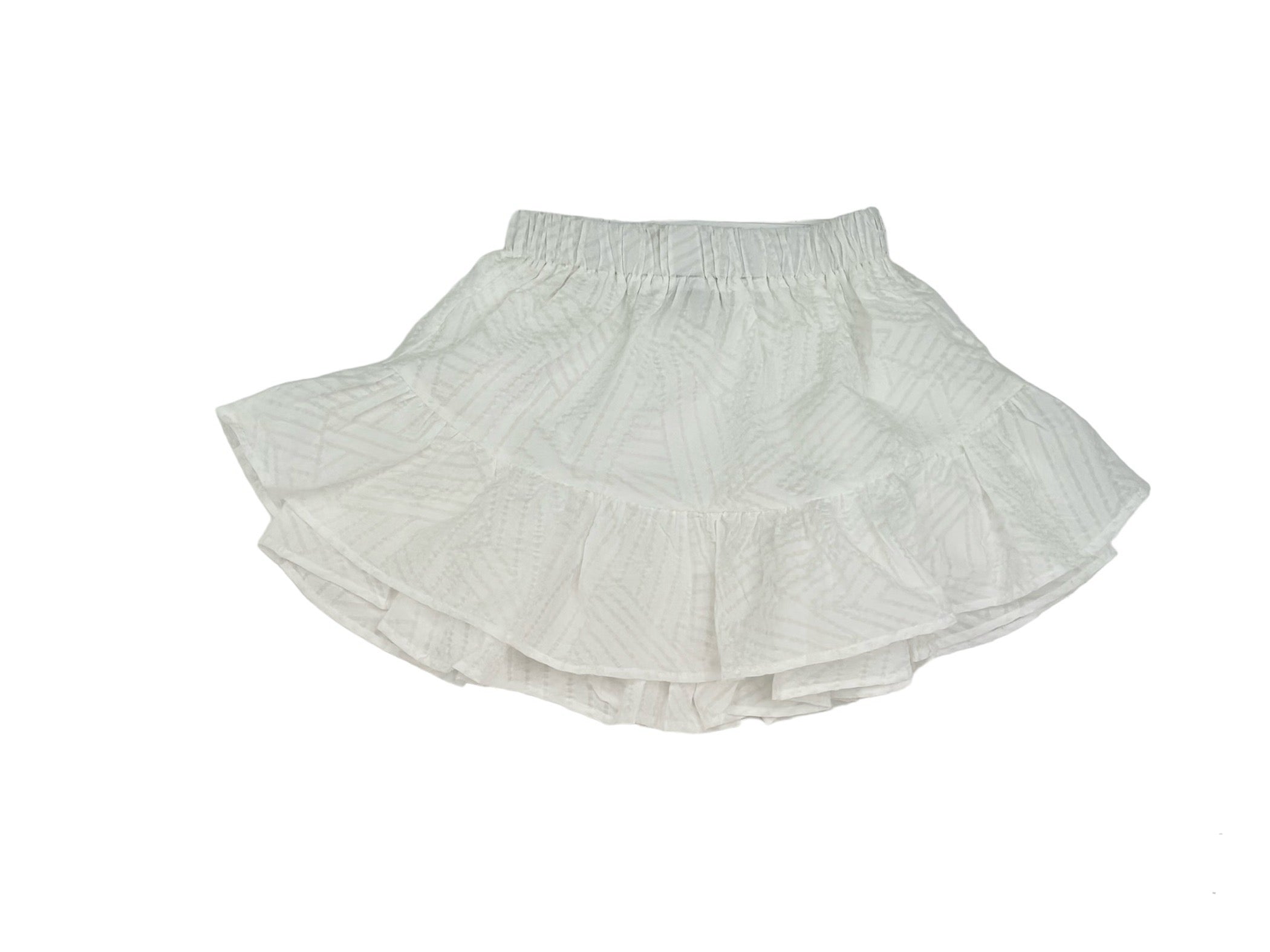White Ruffle Skort