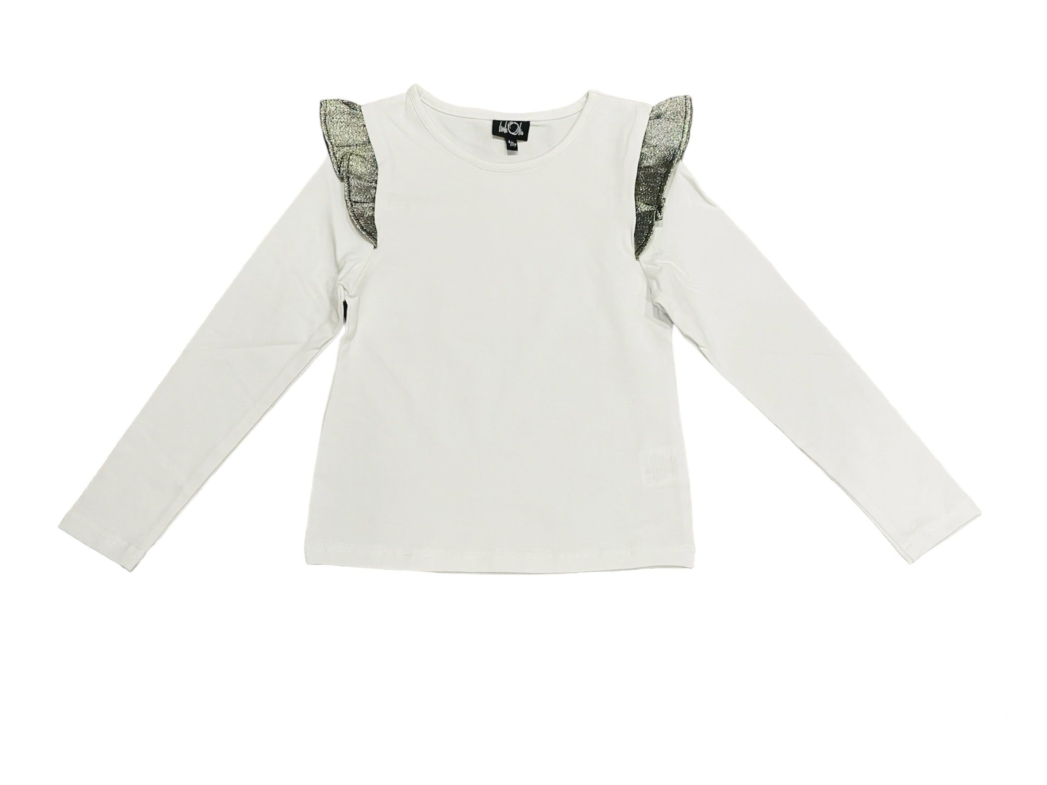 White Top with Silver Ruffle FW23