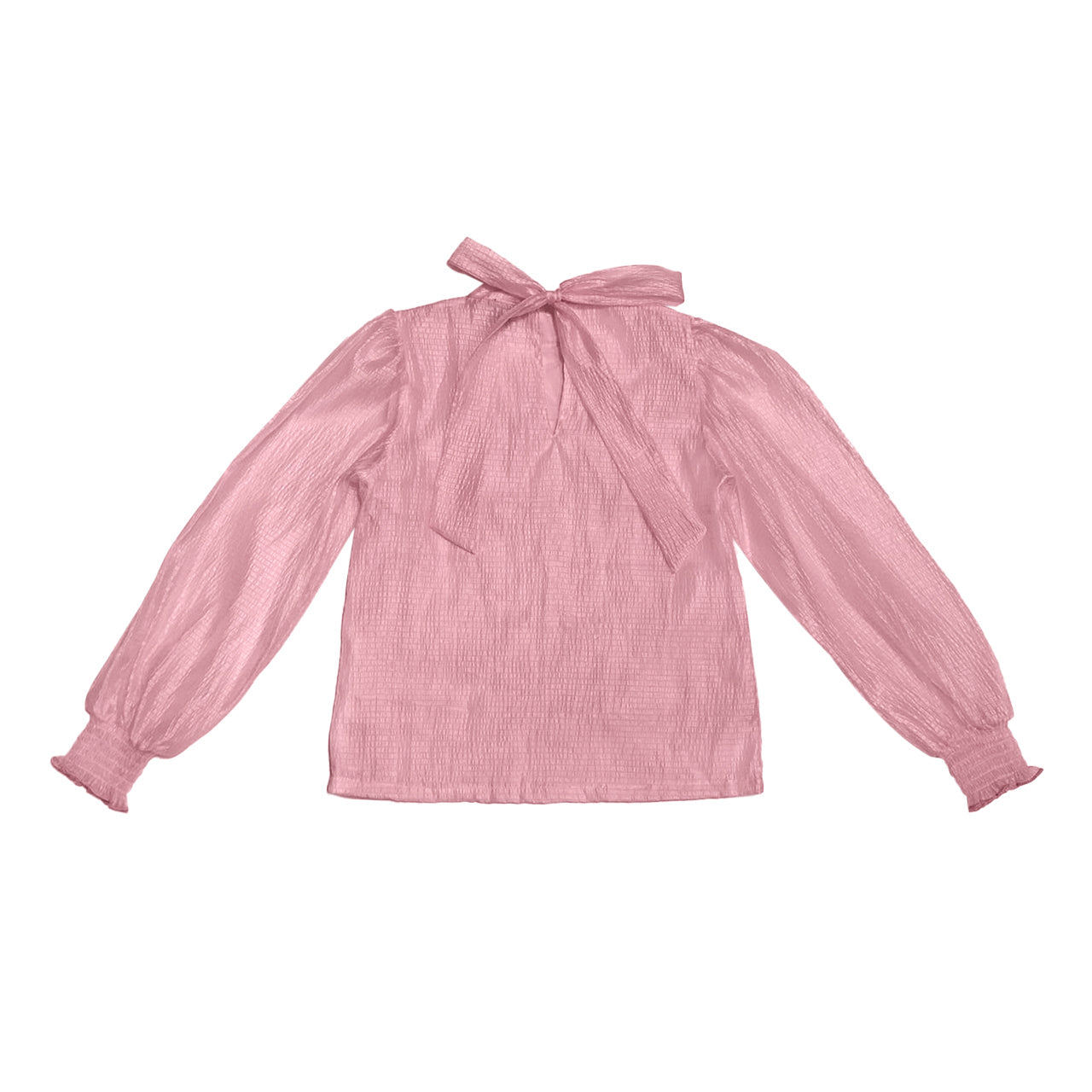 Tie Blouse with Gathered Balloon Sleeve FW23