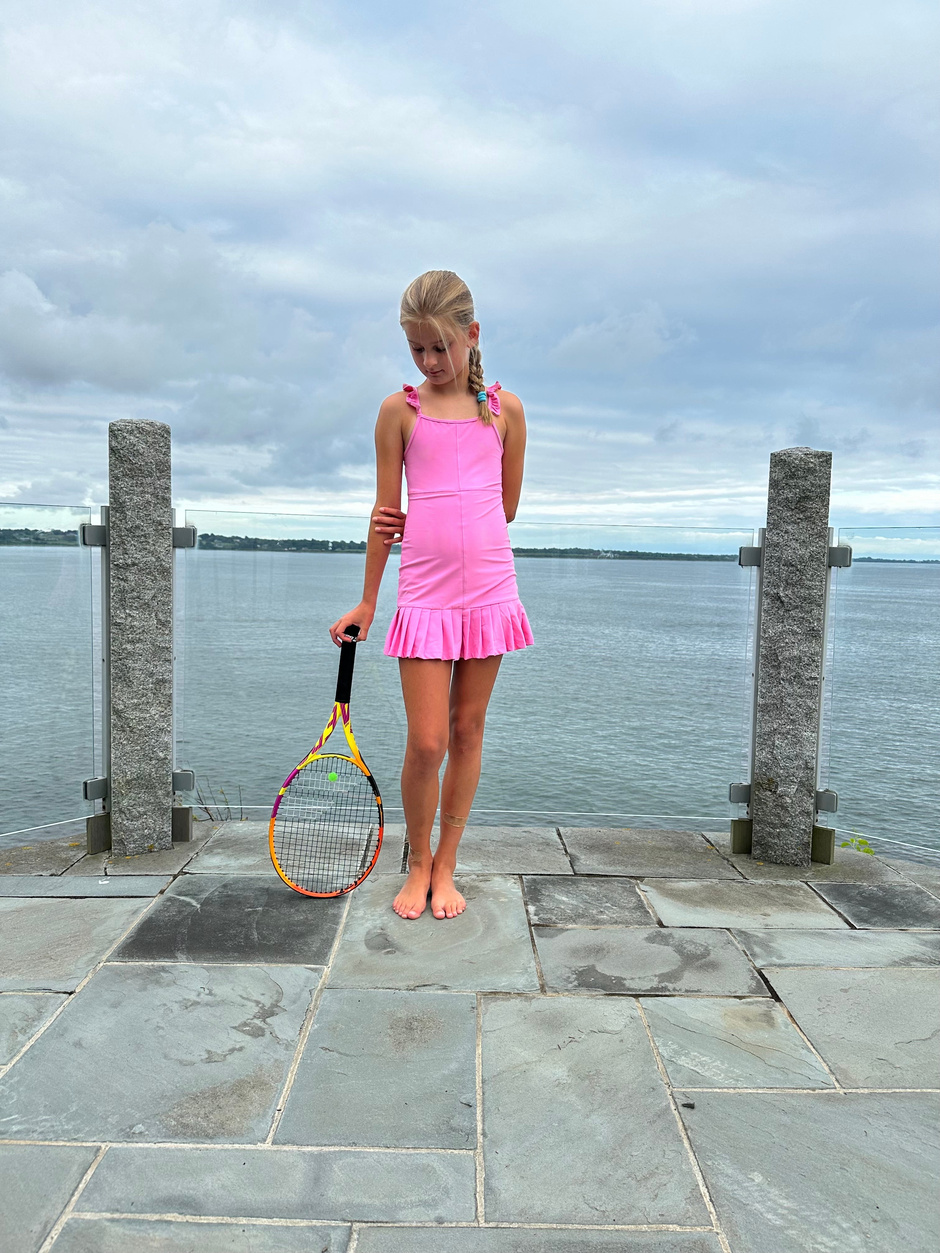Tennis Pink Ruffle Mini Dress