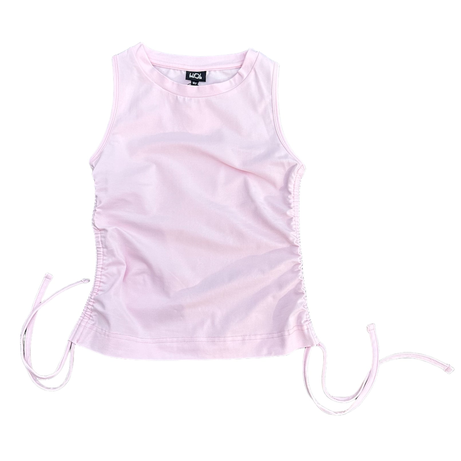 Blue Gathered Jersey Top