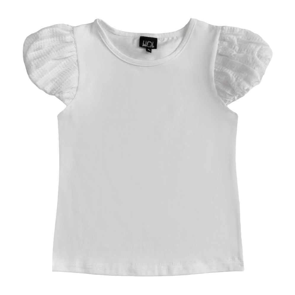 White Puff Sleeve Top