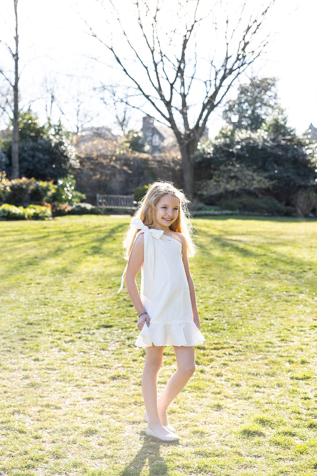 White One Shoulder Ruffle Dress