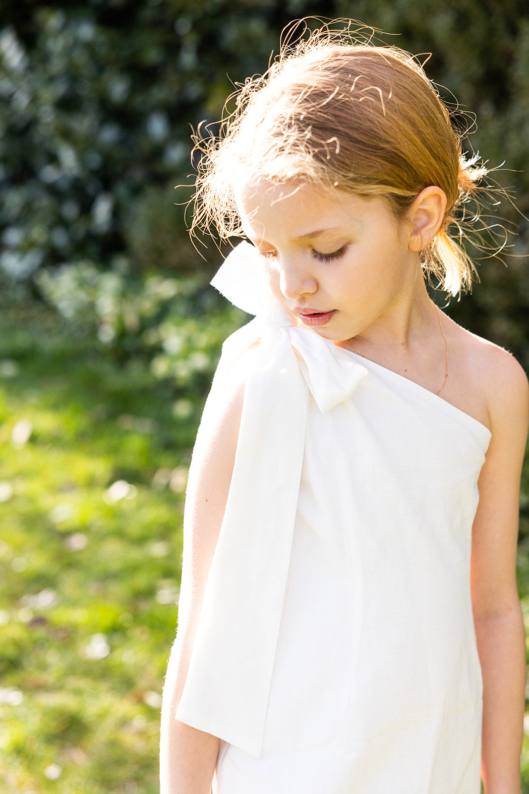 White One Shoulder Ruffle Dress