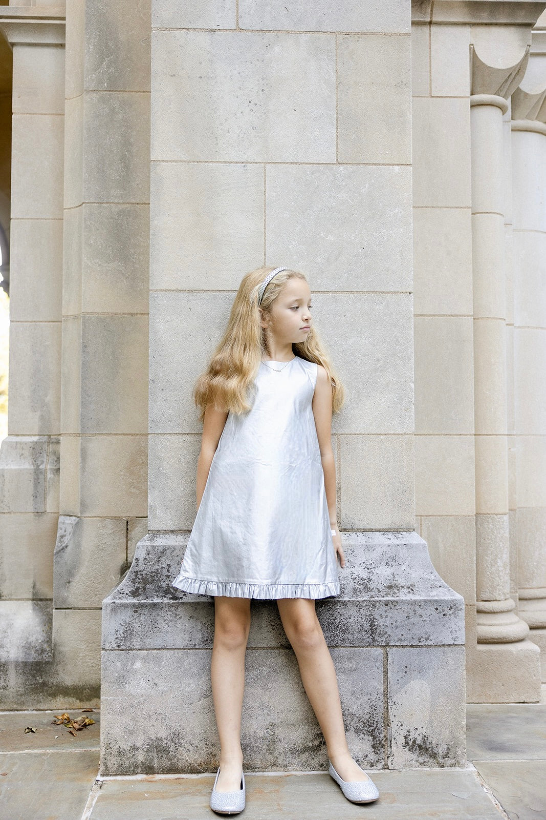 Silver Faux Leather Dress