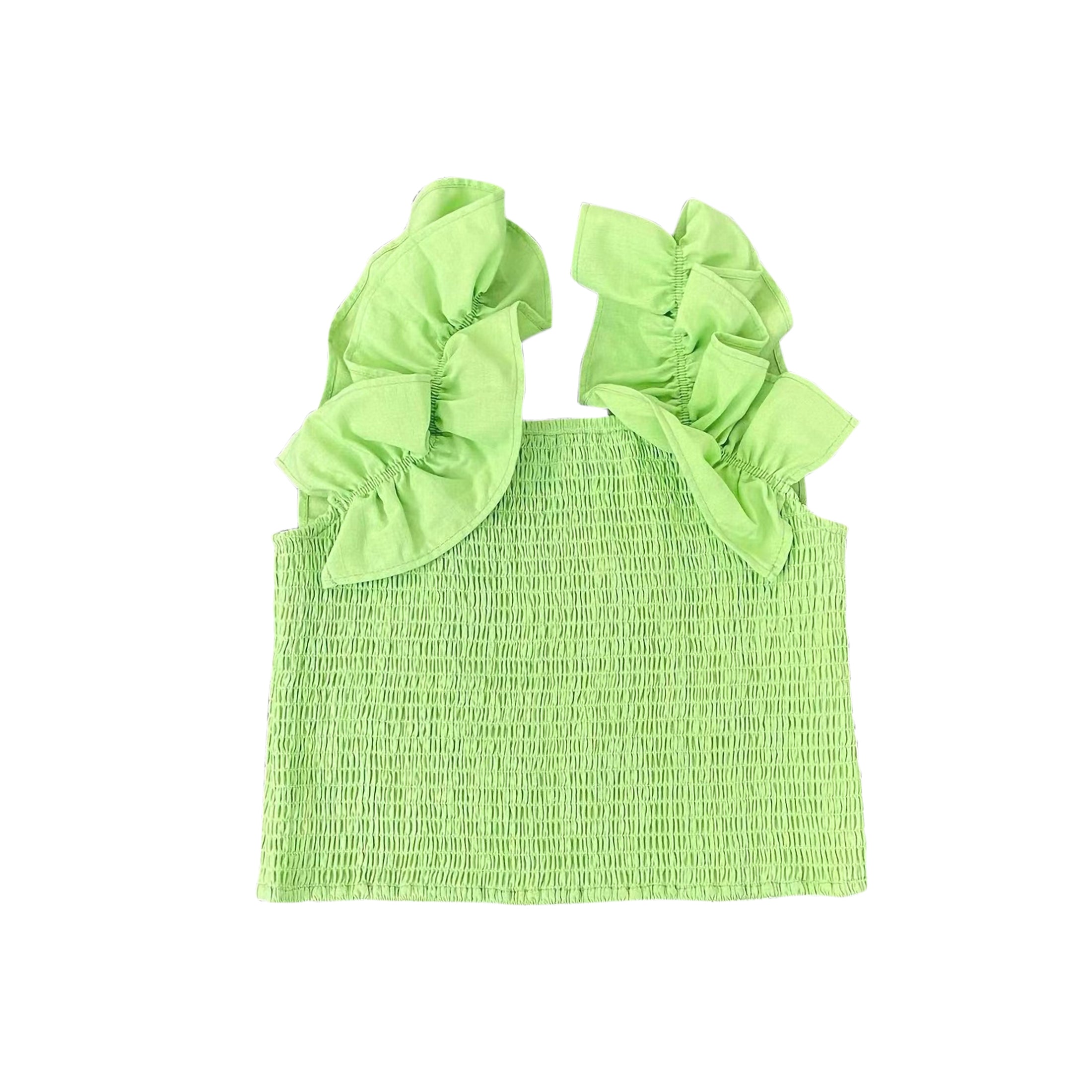 Green Smocked Tank Top WS