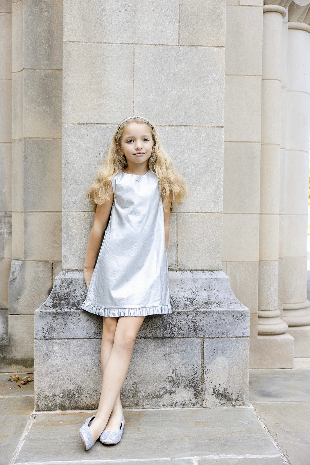 Silver Faux Leather Dress