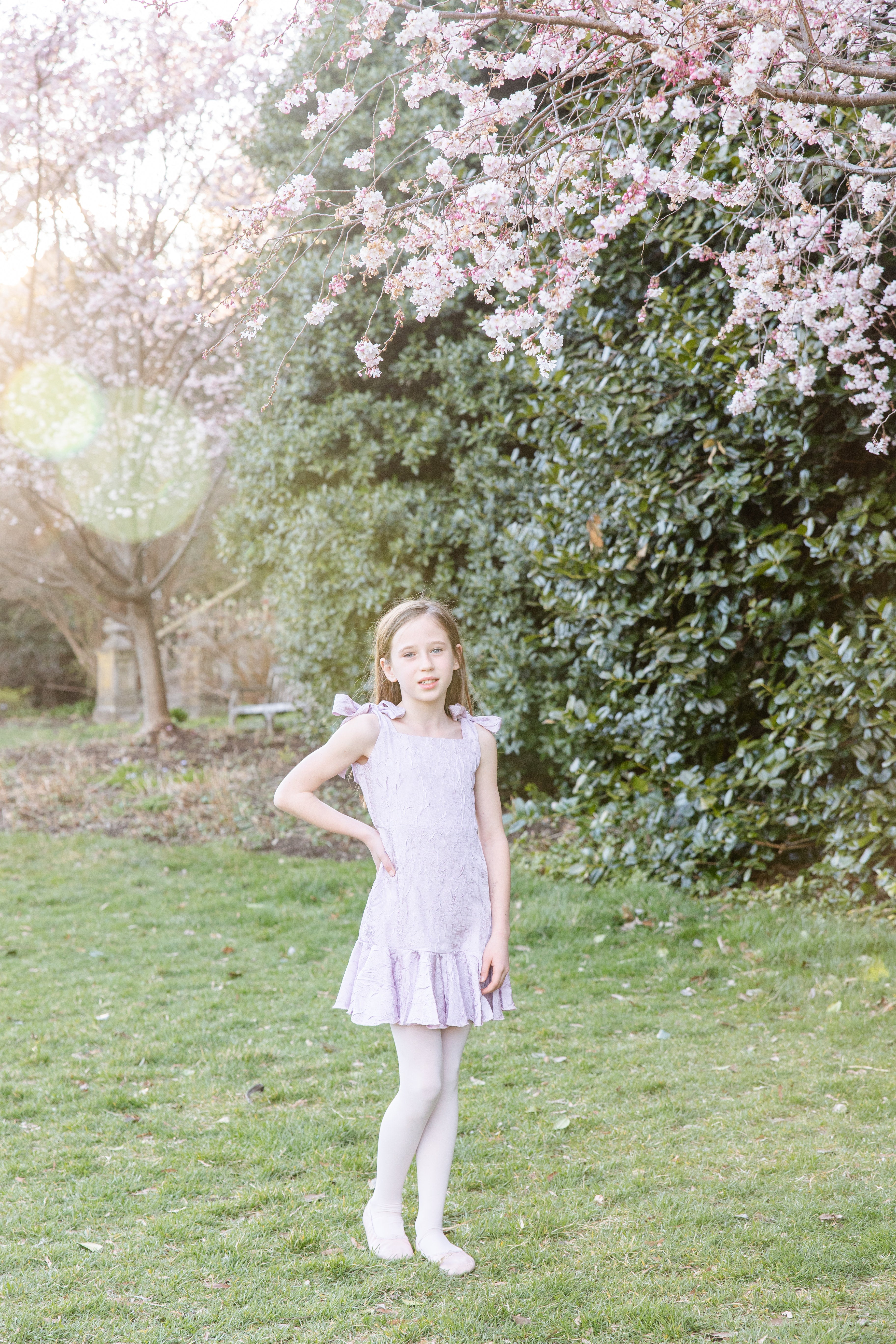 Lilac Tie Strap Ruffle Dress