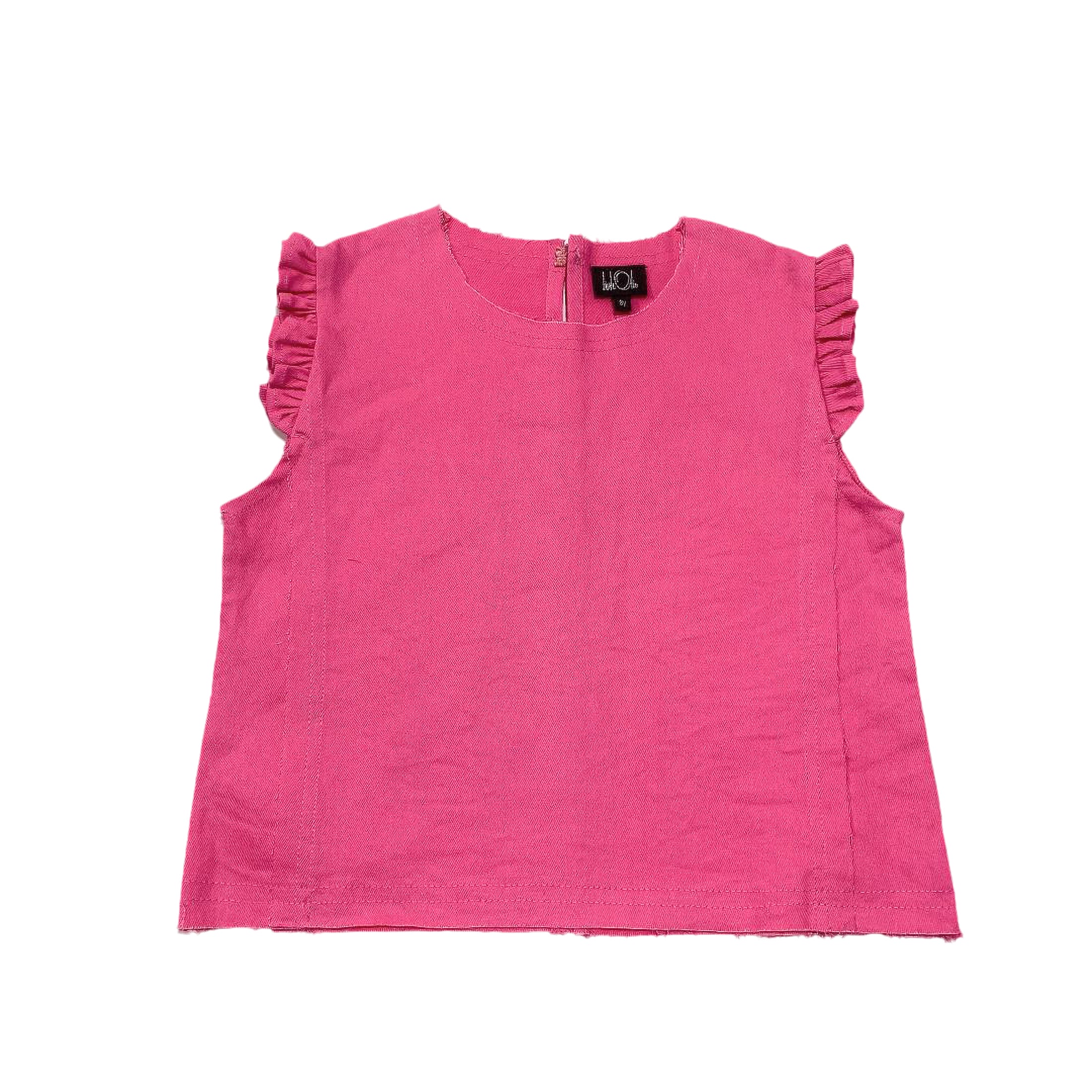 Fuchsia Ruffle Top