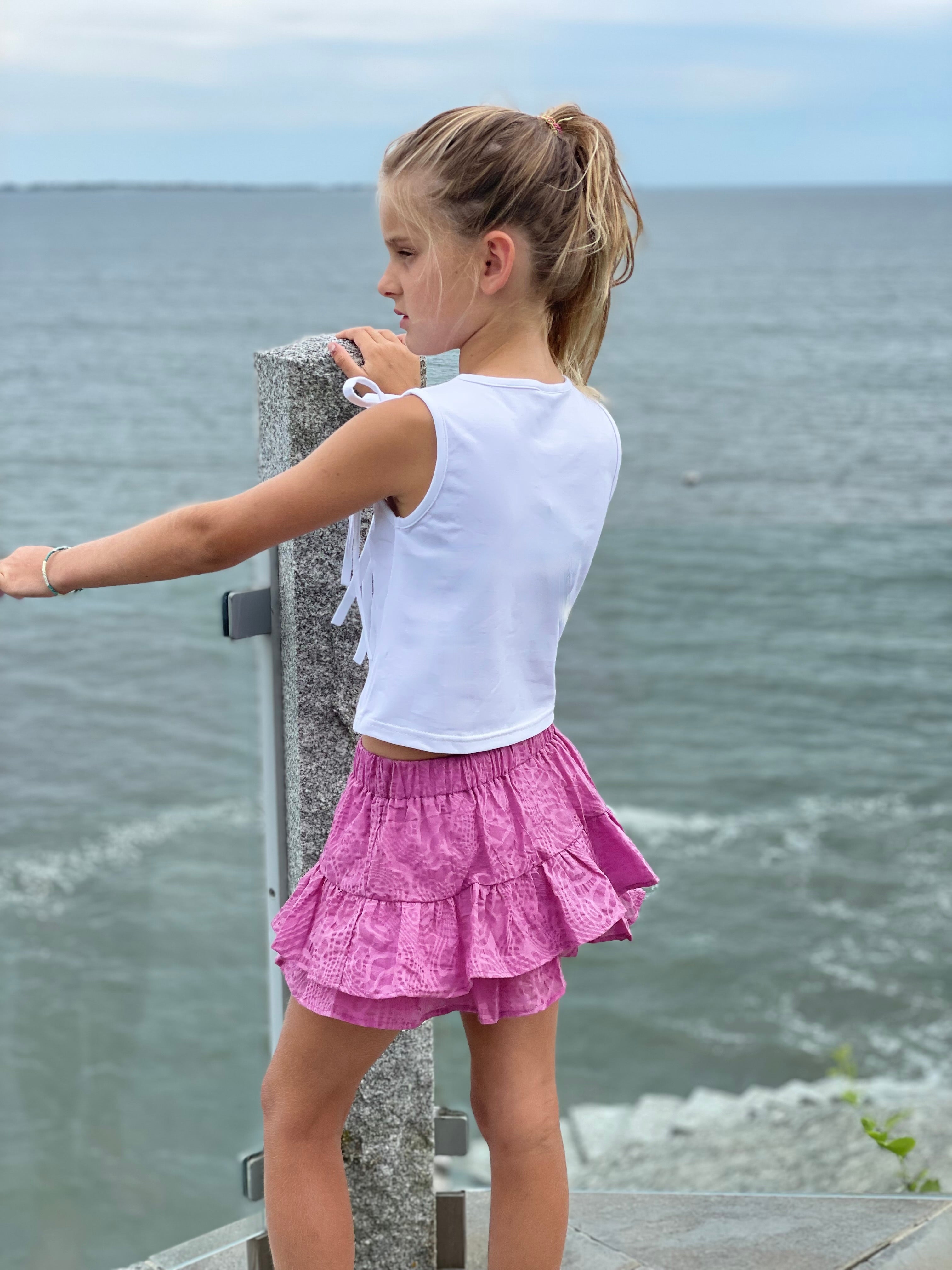 Fuchsia Textured Skort