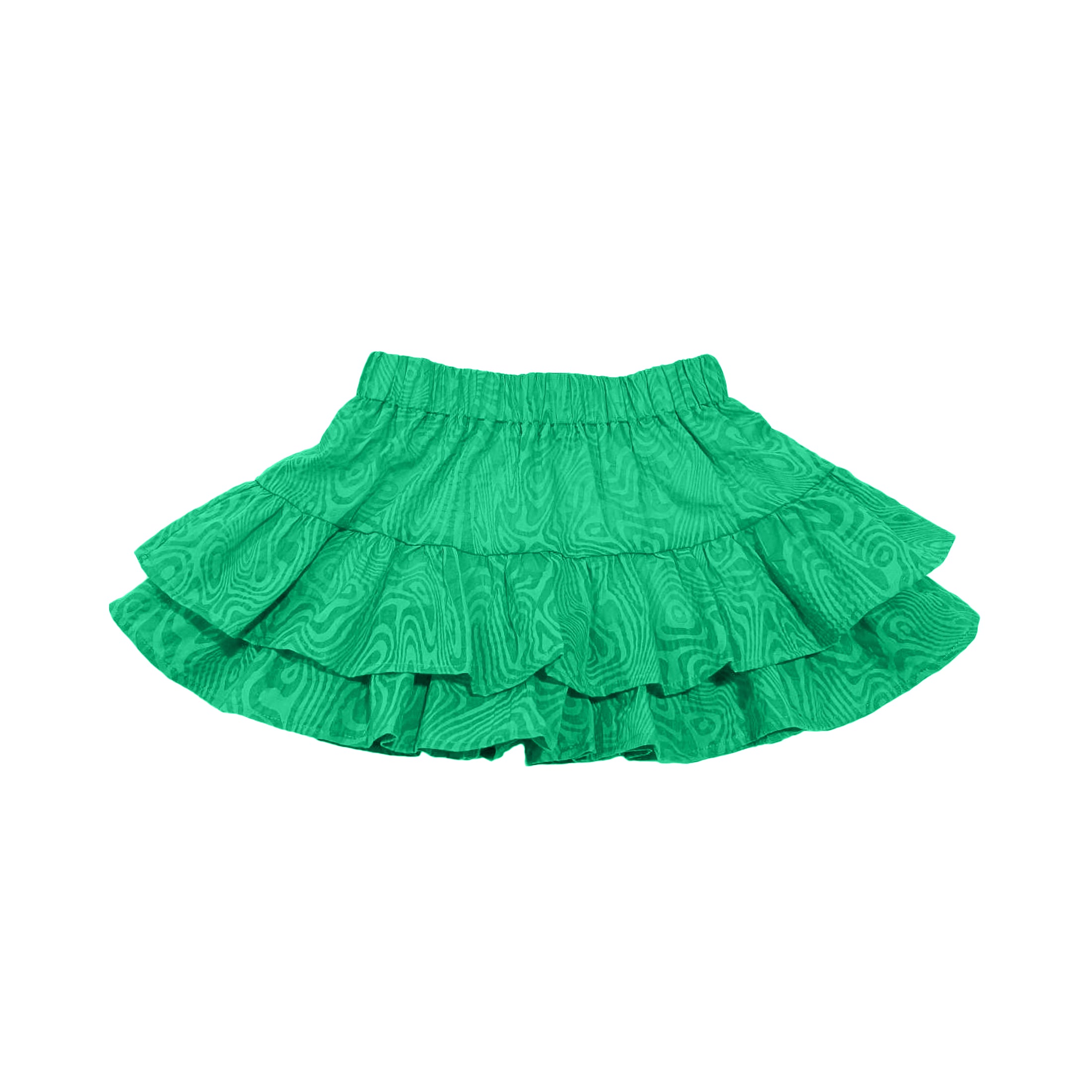 Green Textured Skort