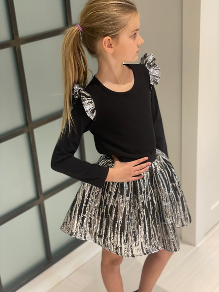 トップス Ans Dotsloevner FRILLED TINY TEE / BLACK FRILLED TINY TEE PINK – Ans Dotsloevner