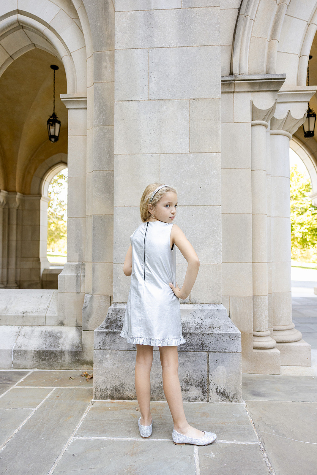 Silver Faux Leather Dress