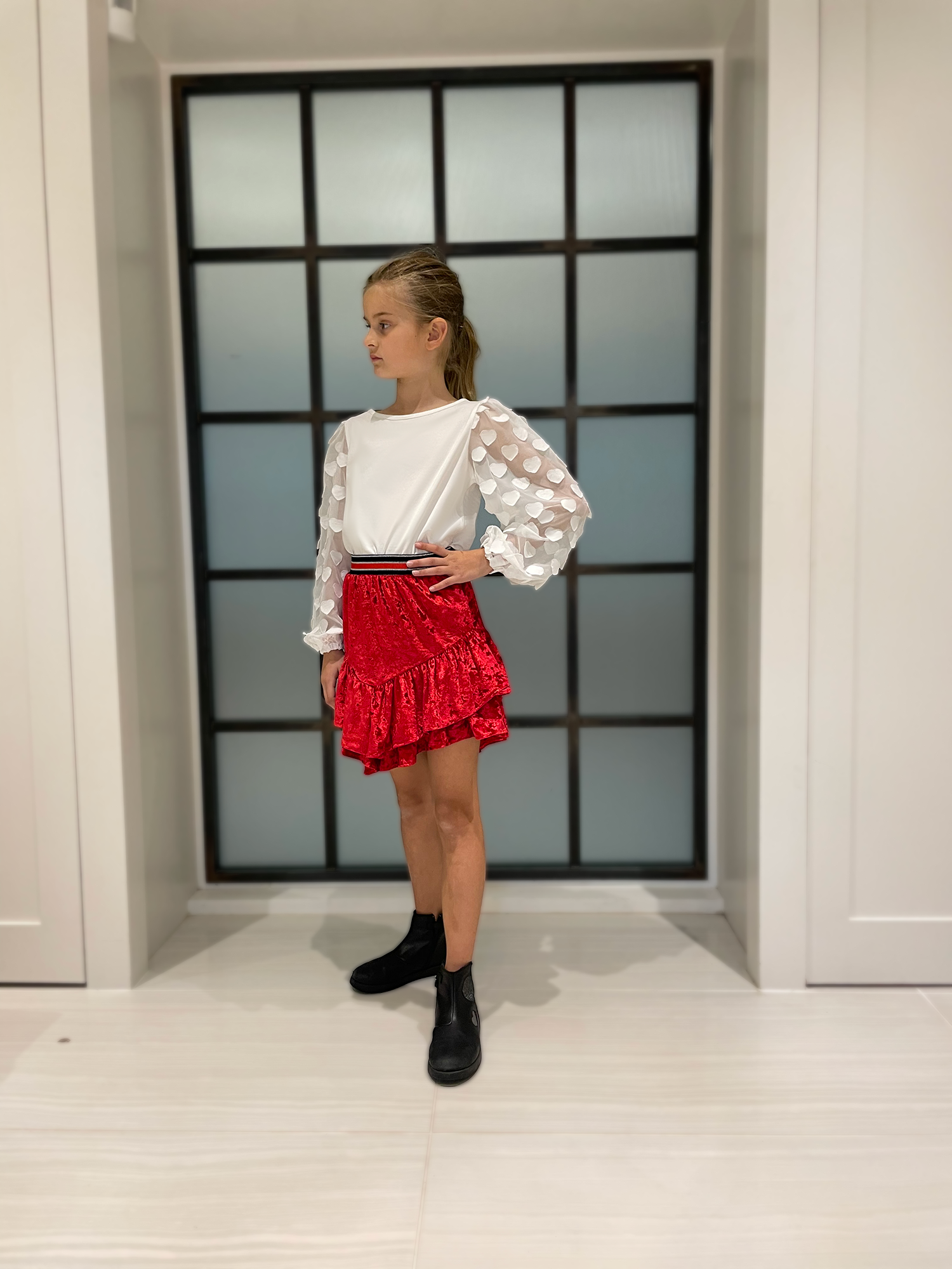 Blue Ruffle Skirt