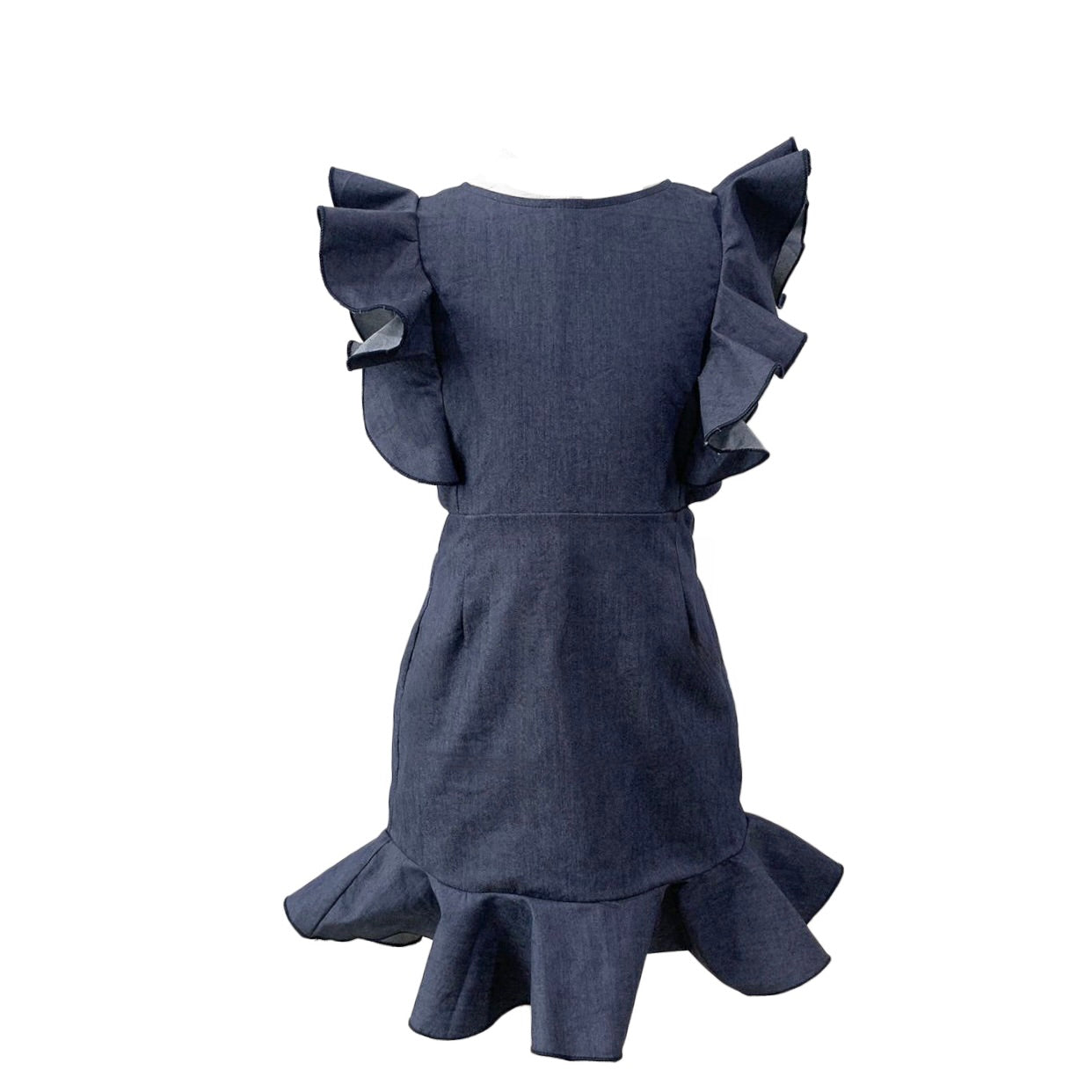 Denim Indigo Ruffle Dress WS