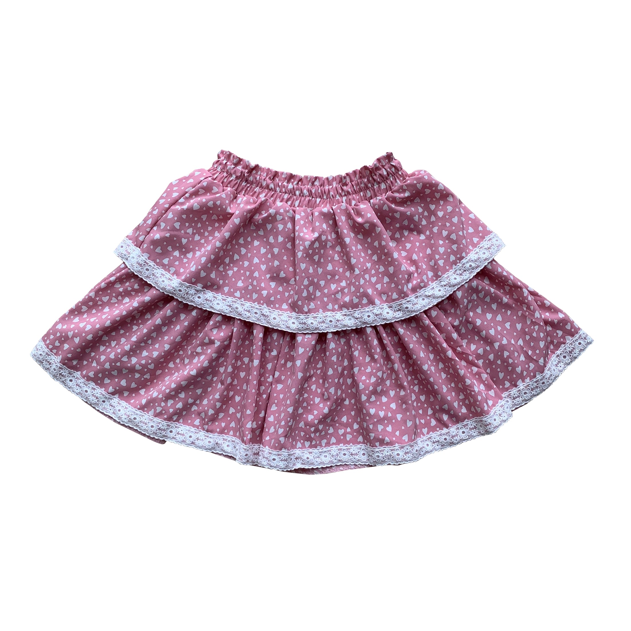 Pink and White Heart Skirt