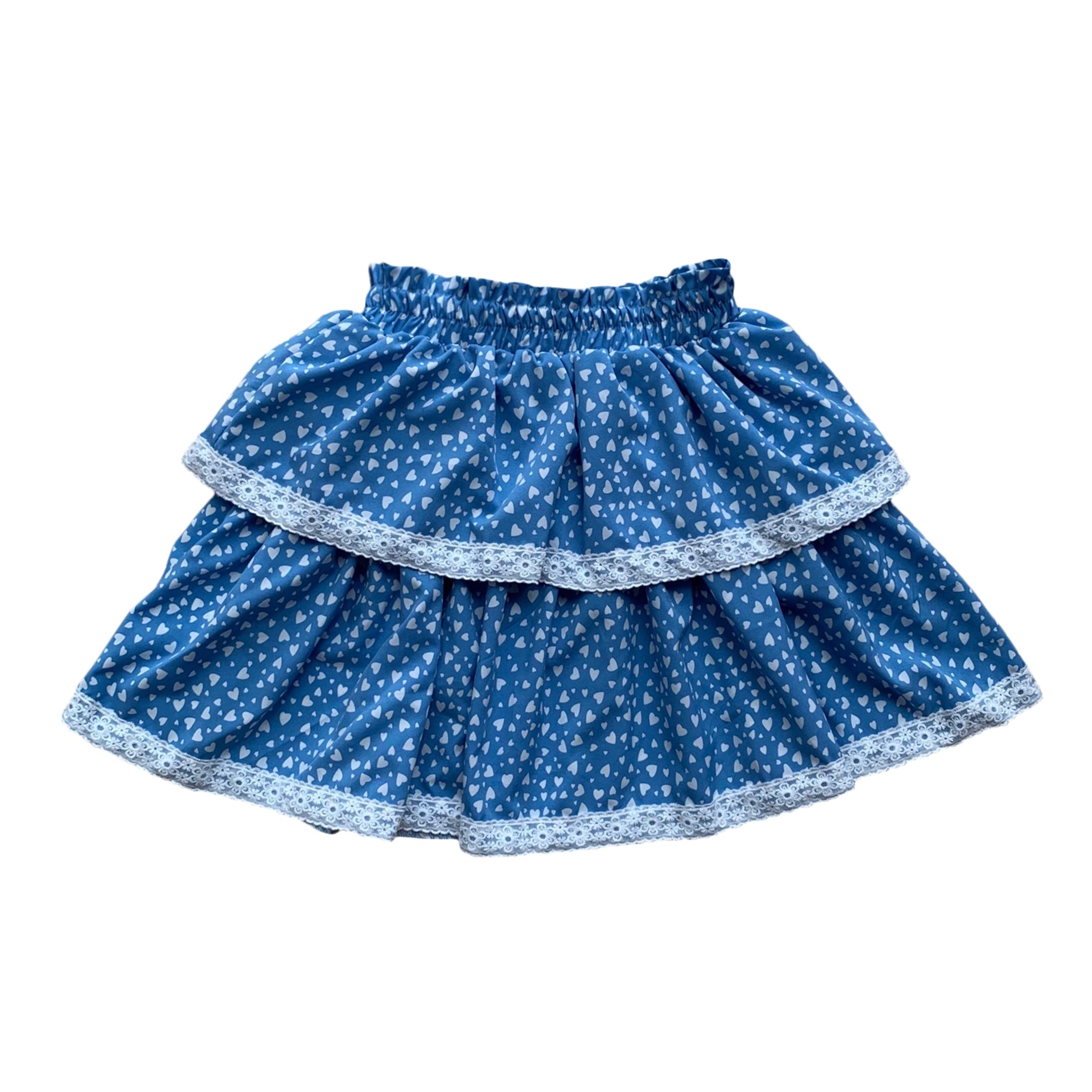 Blue and White Heart Skirt