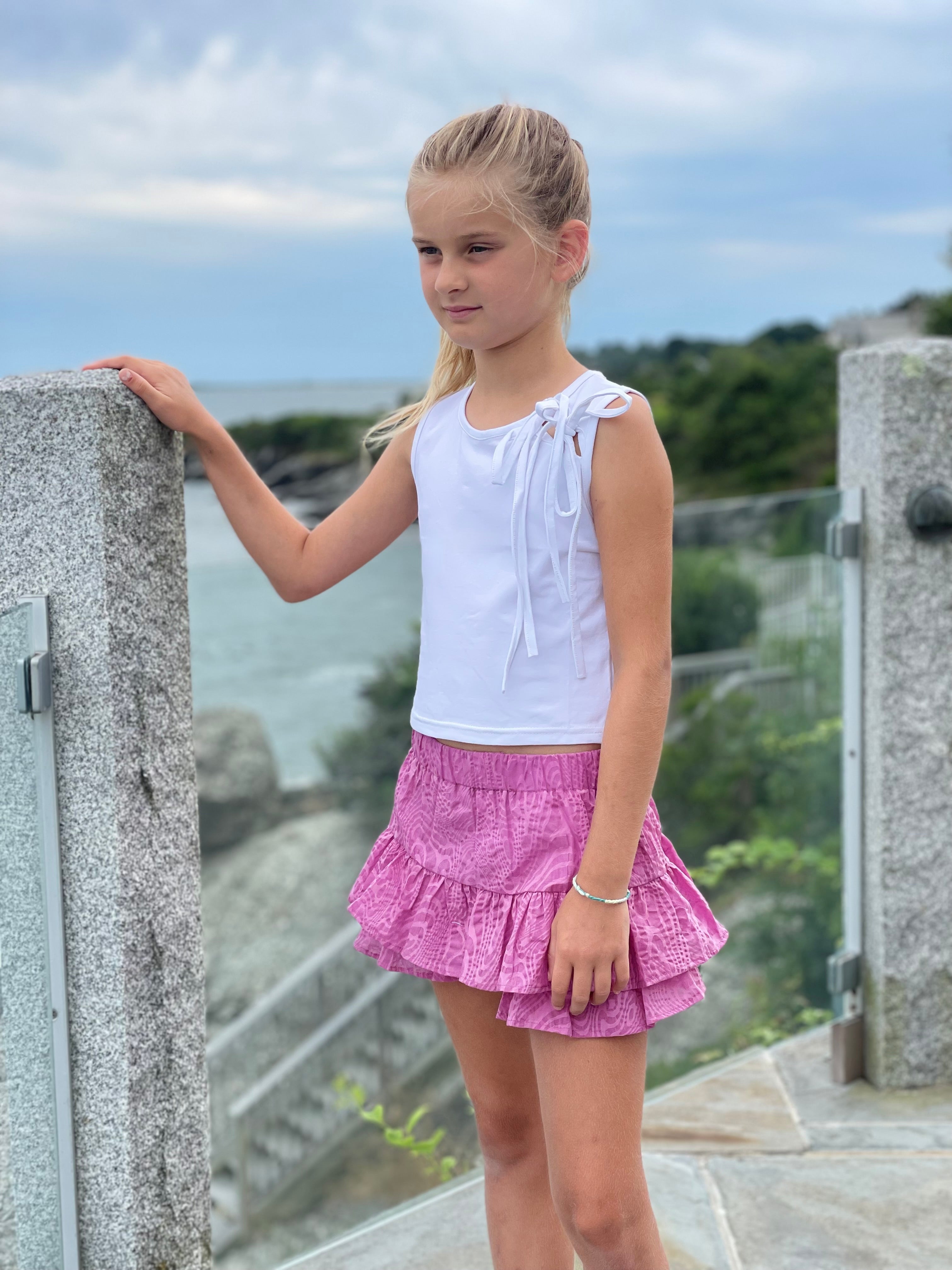 Fuchsia Textured Skort