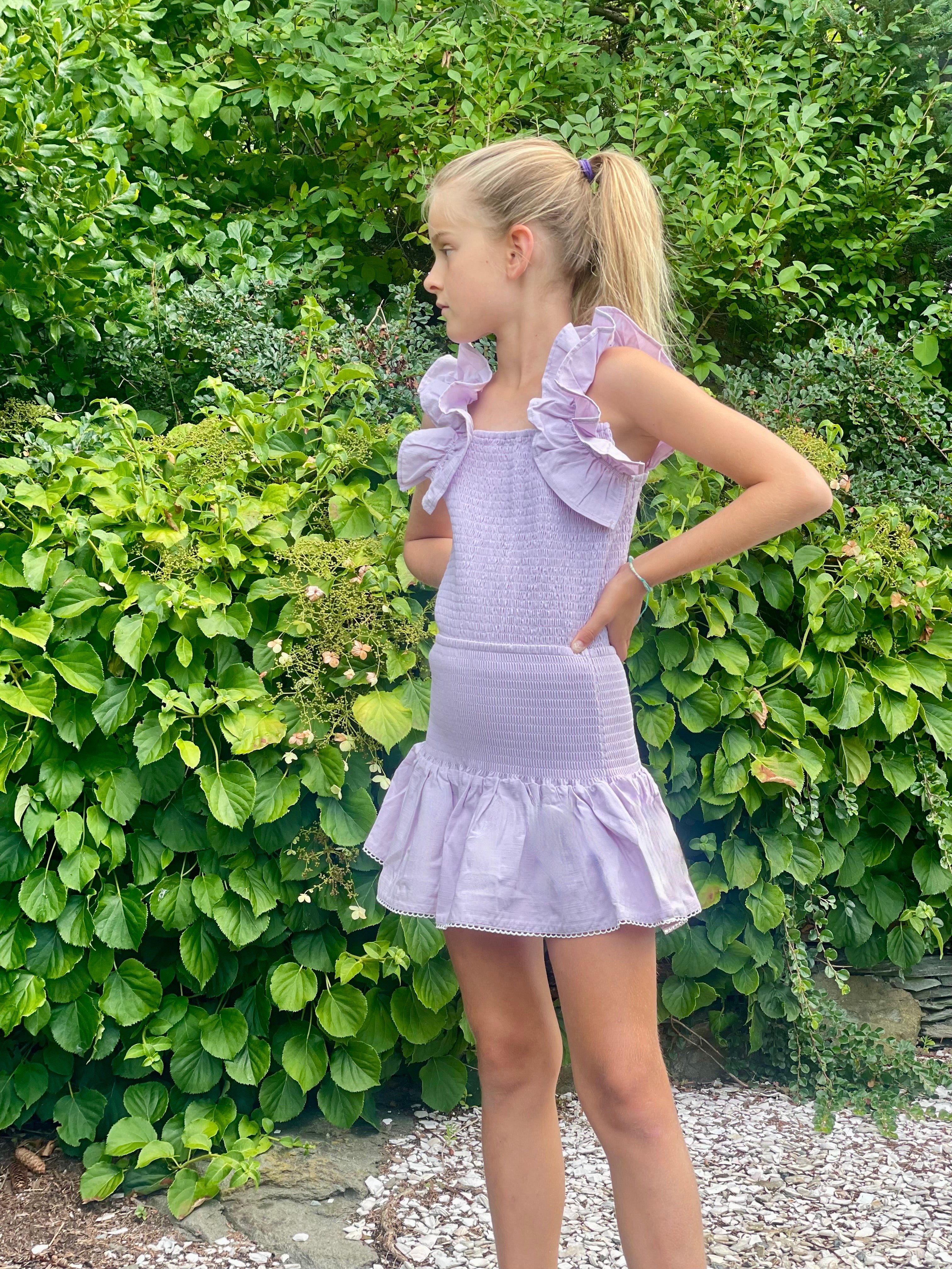 Lavender Smocked Tank Top