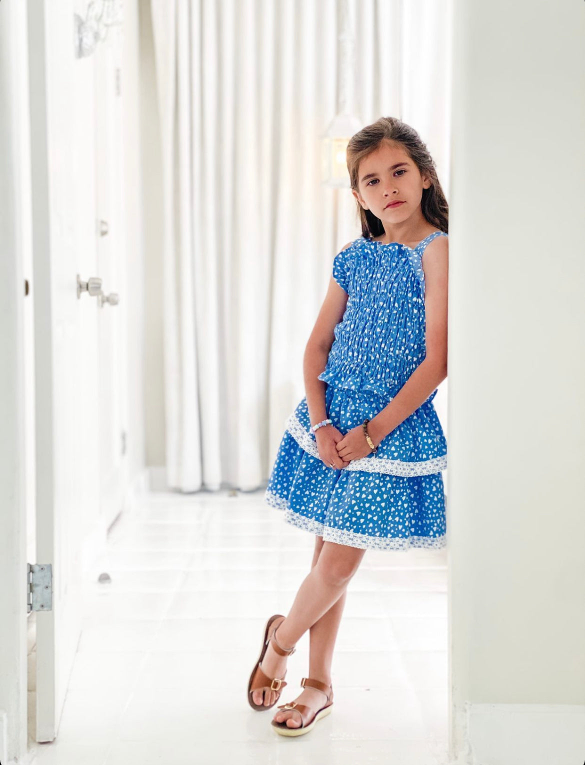 Blue and White Heart Skirt