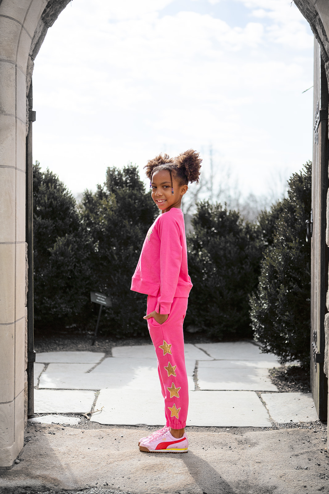 Fuchsia Stars Sweatshirt WS