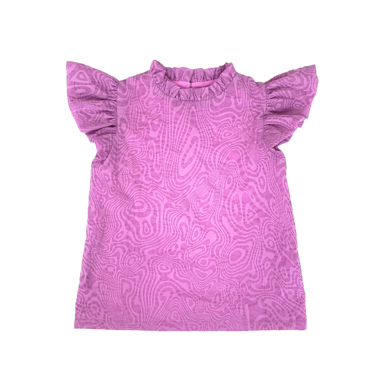 Fuchsia Ruffle Sleeve Top WS