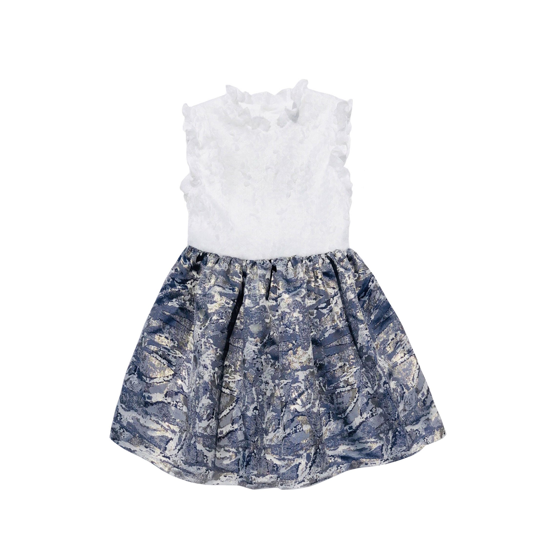 Navy Jacquard Dress
