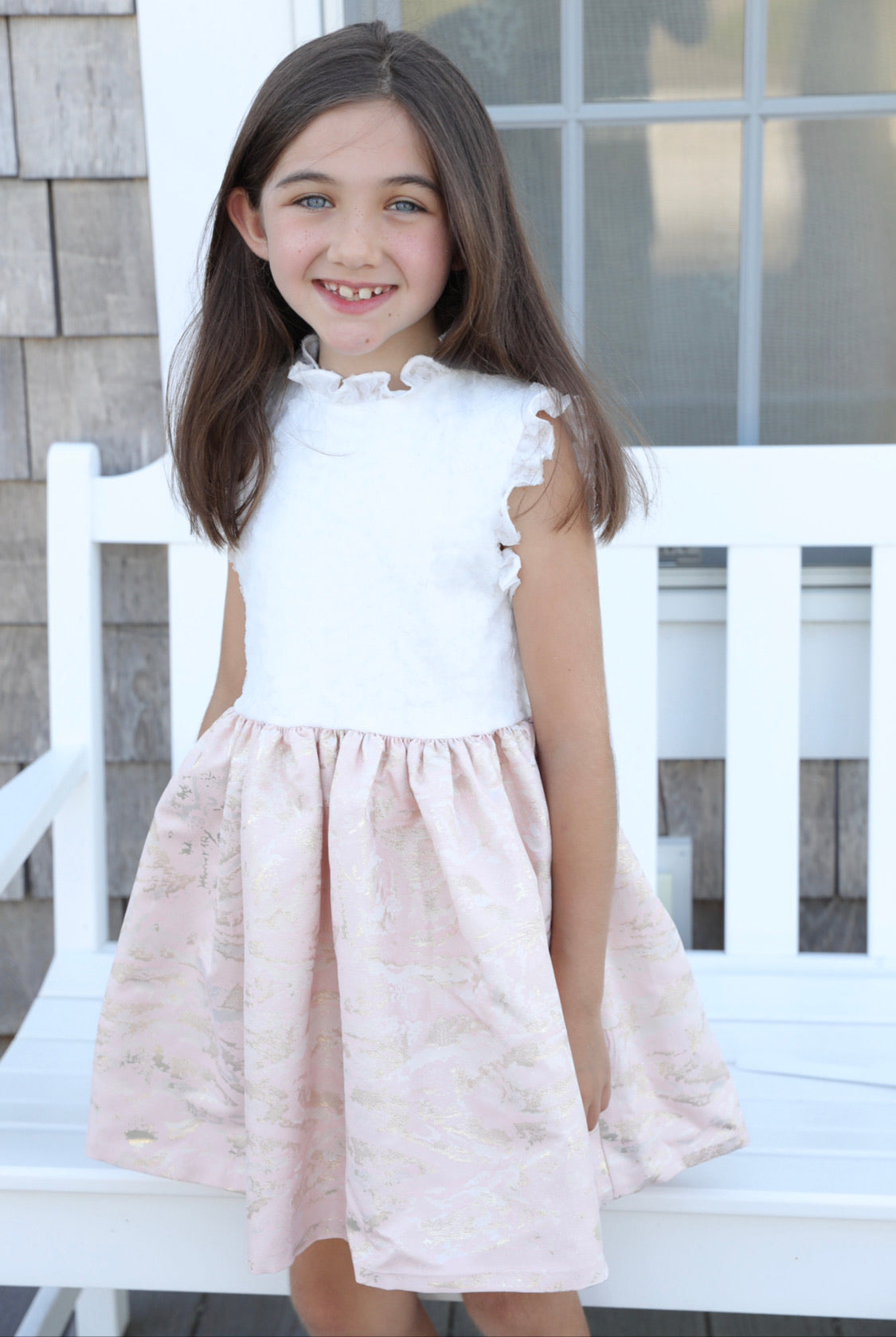 Pink Jacquard Dress