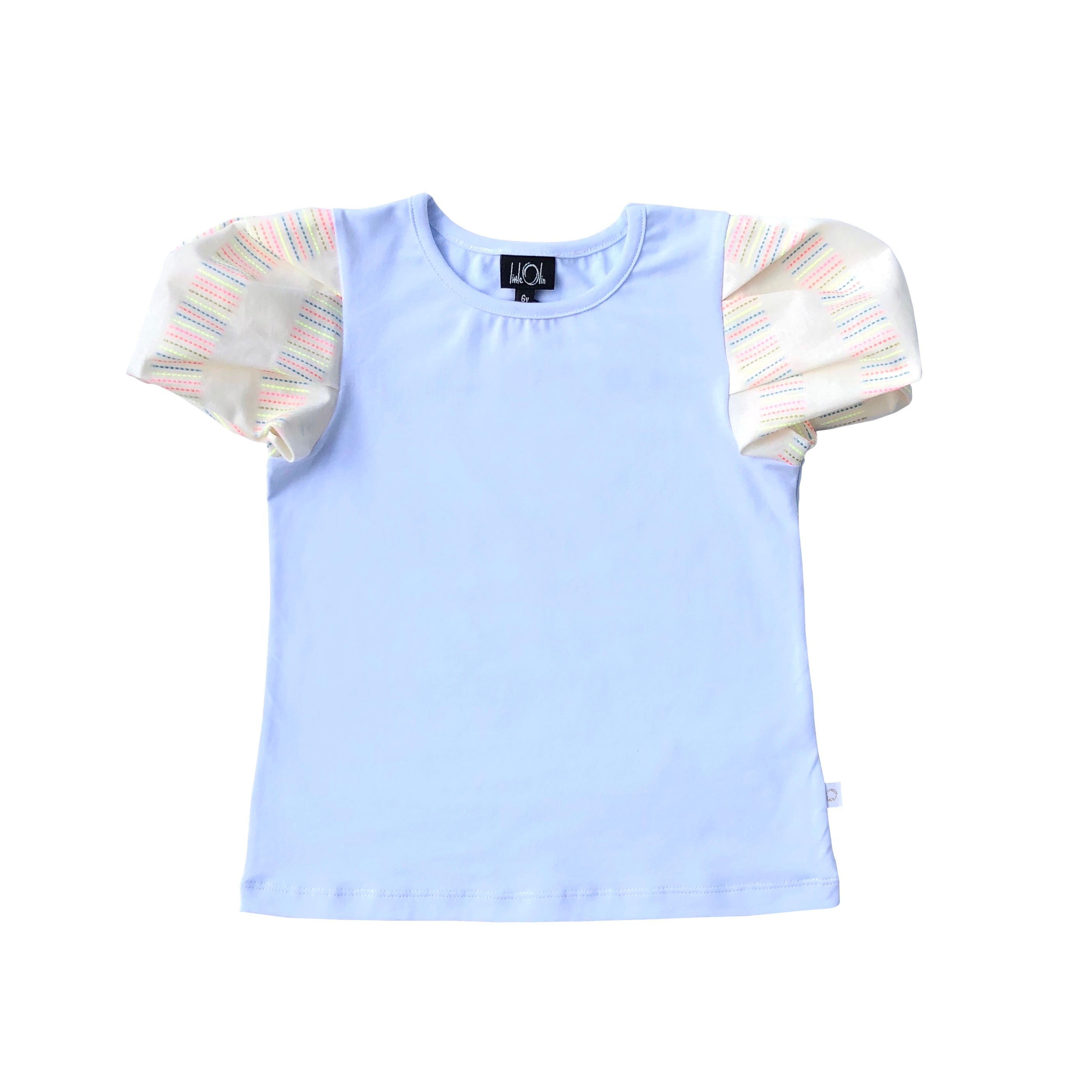 Blue Puff Sleeve Top