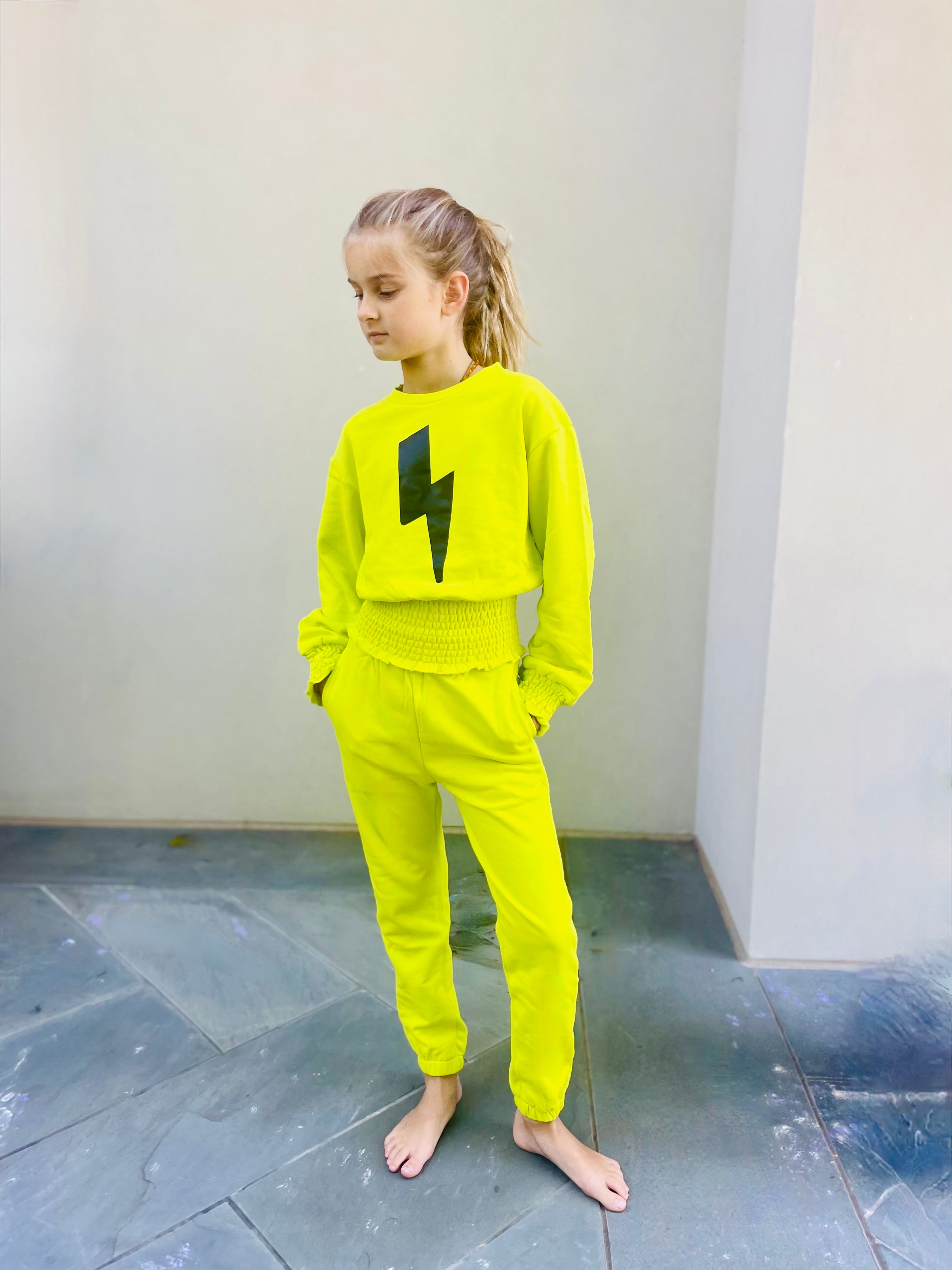 Lighting Bolt Neon Green Sweatshirt