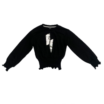 Lighting Bolt Black Sweatshirt WS