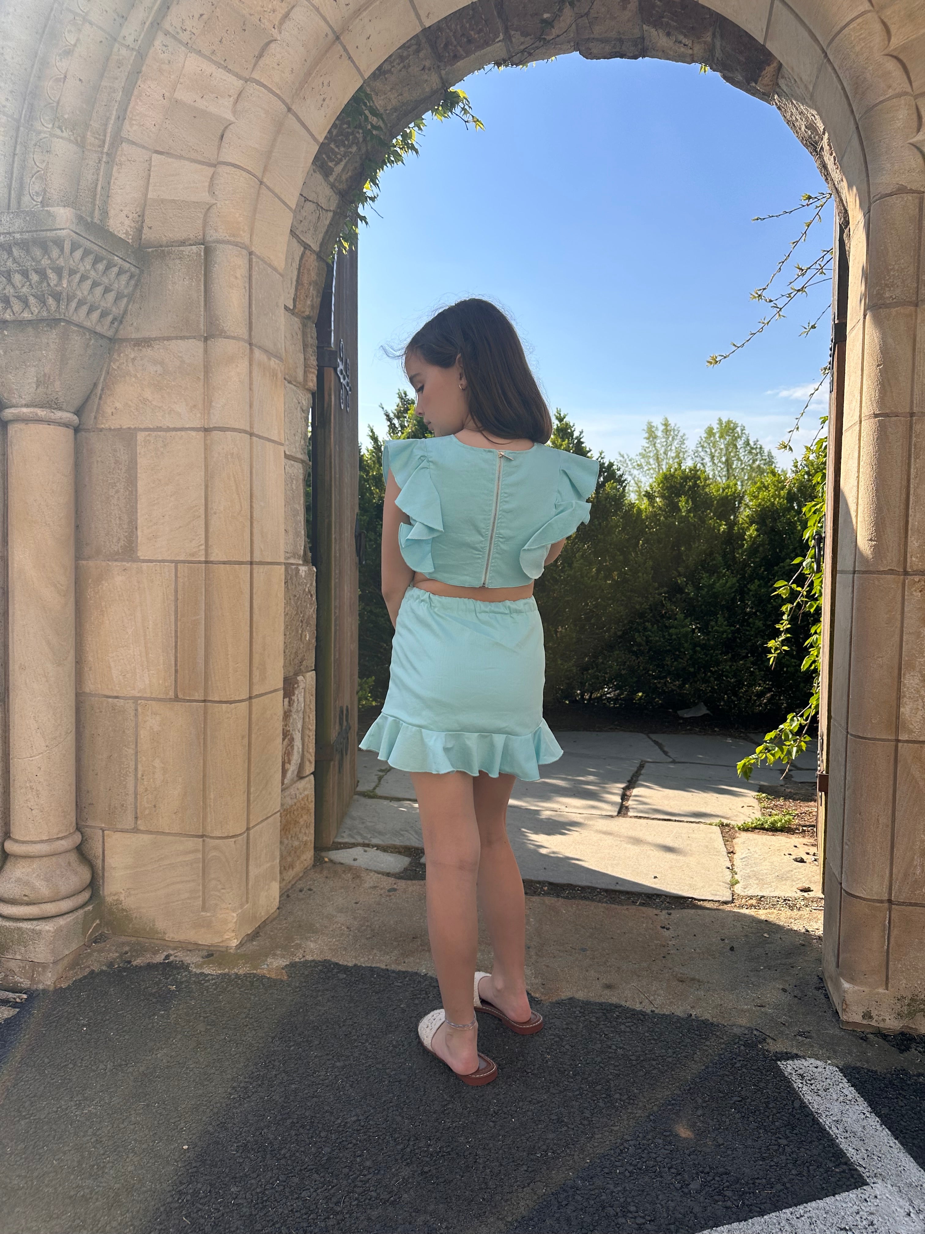 Blue Denim Cut Out Dress