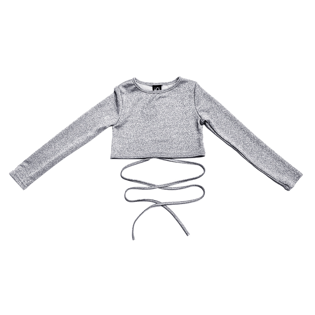 Silver Cropped Top with Ties FW23