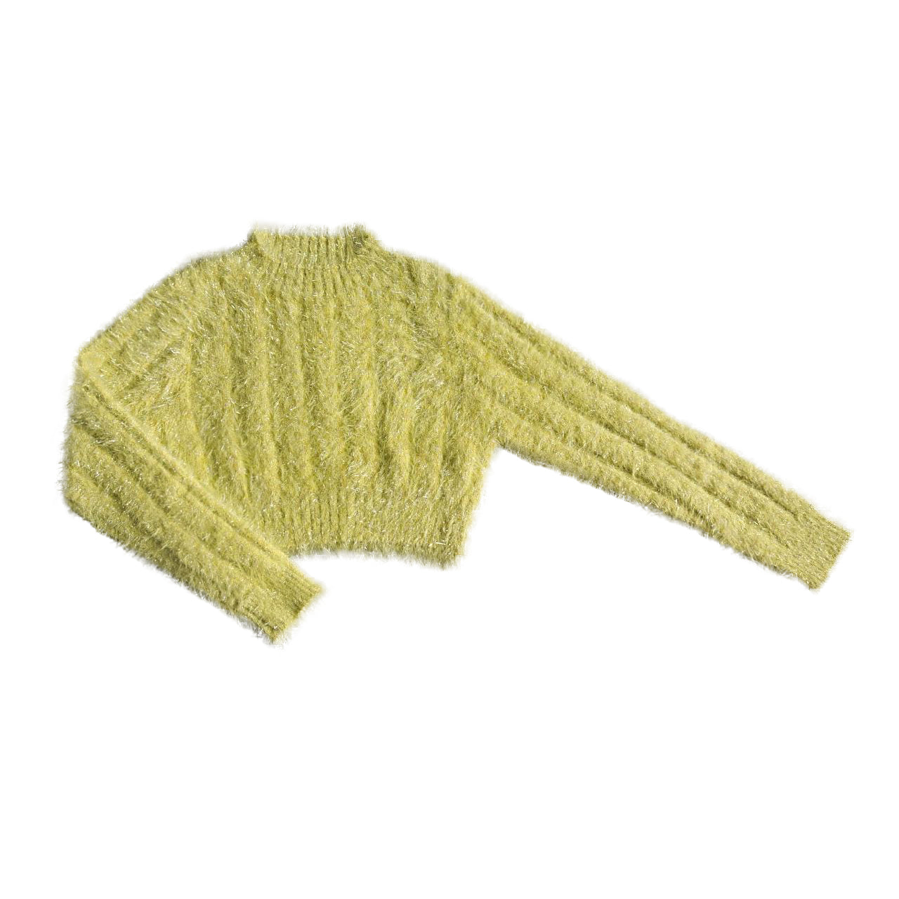 Yellow Fuzzy Knit Sweater