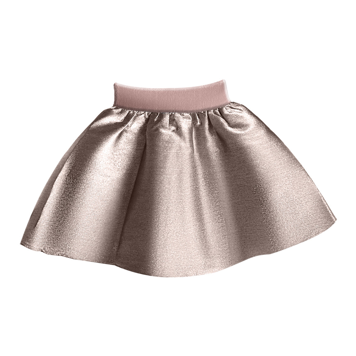 Pink Shimmer Gathered Skirt FW23
