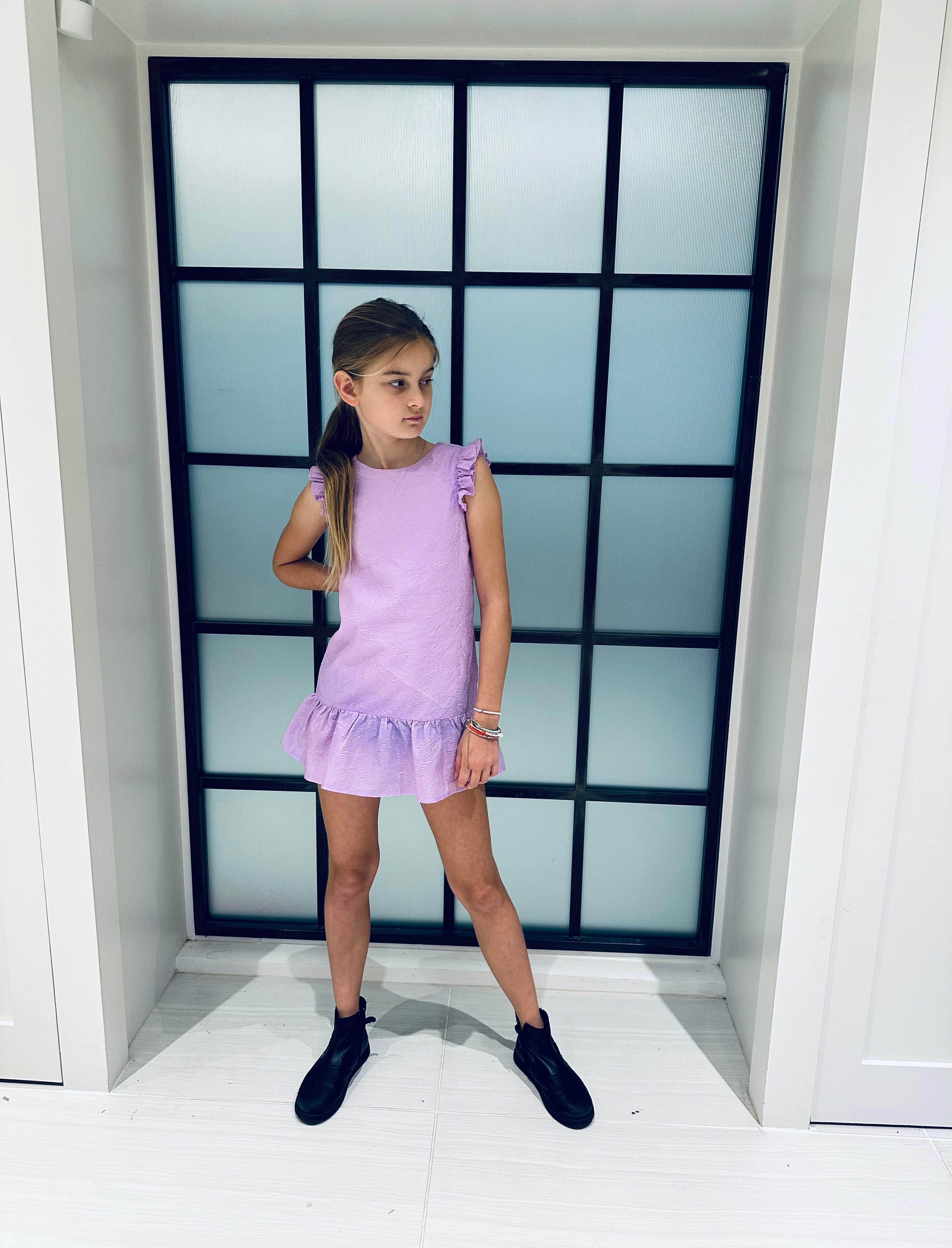 Lavender Ruffle Dress