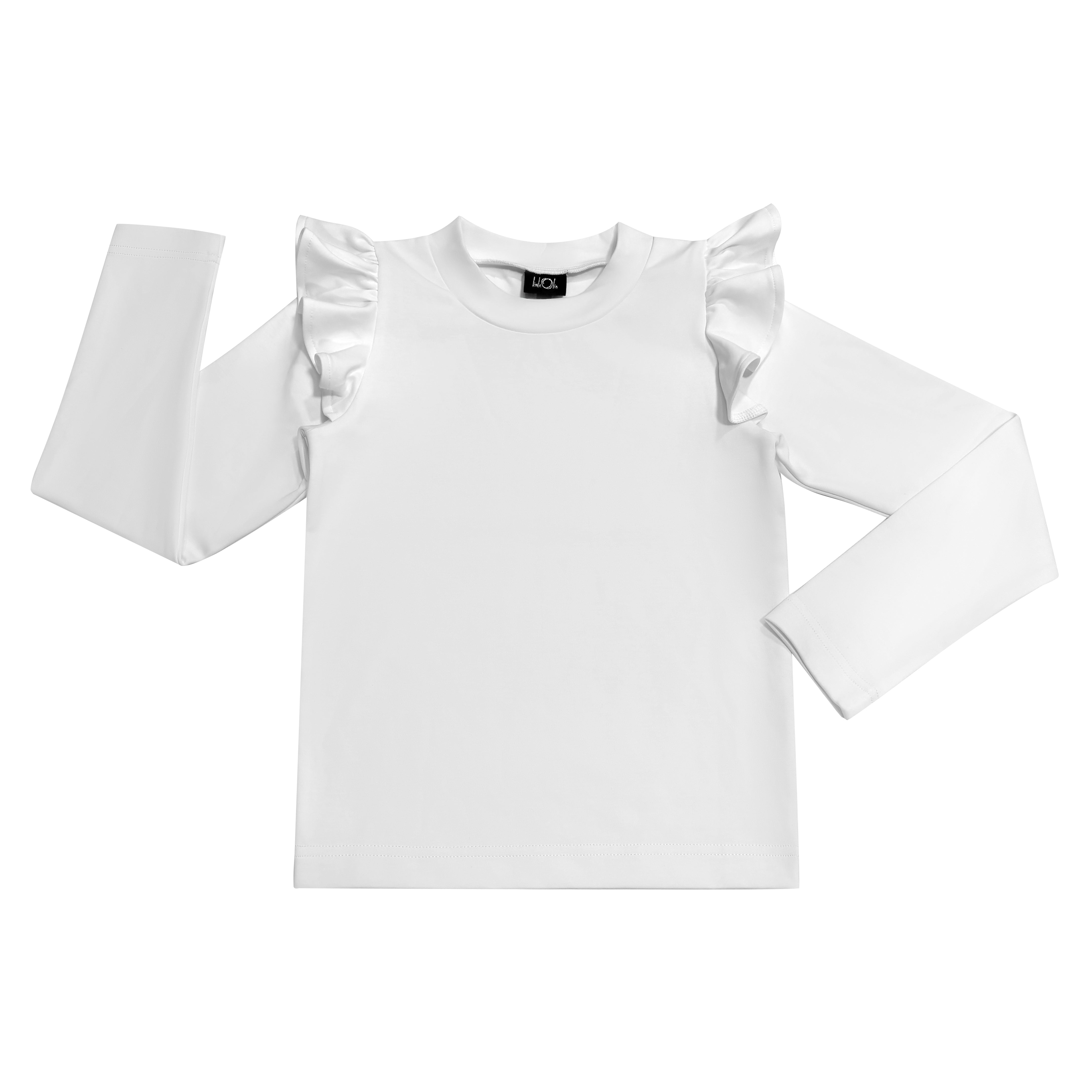Ruffle Sleeve Jersey Top