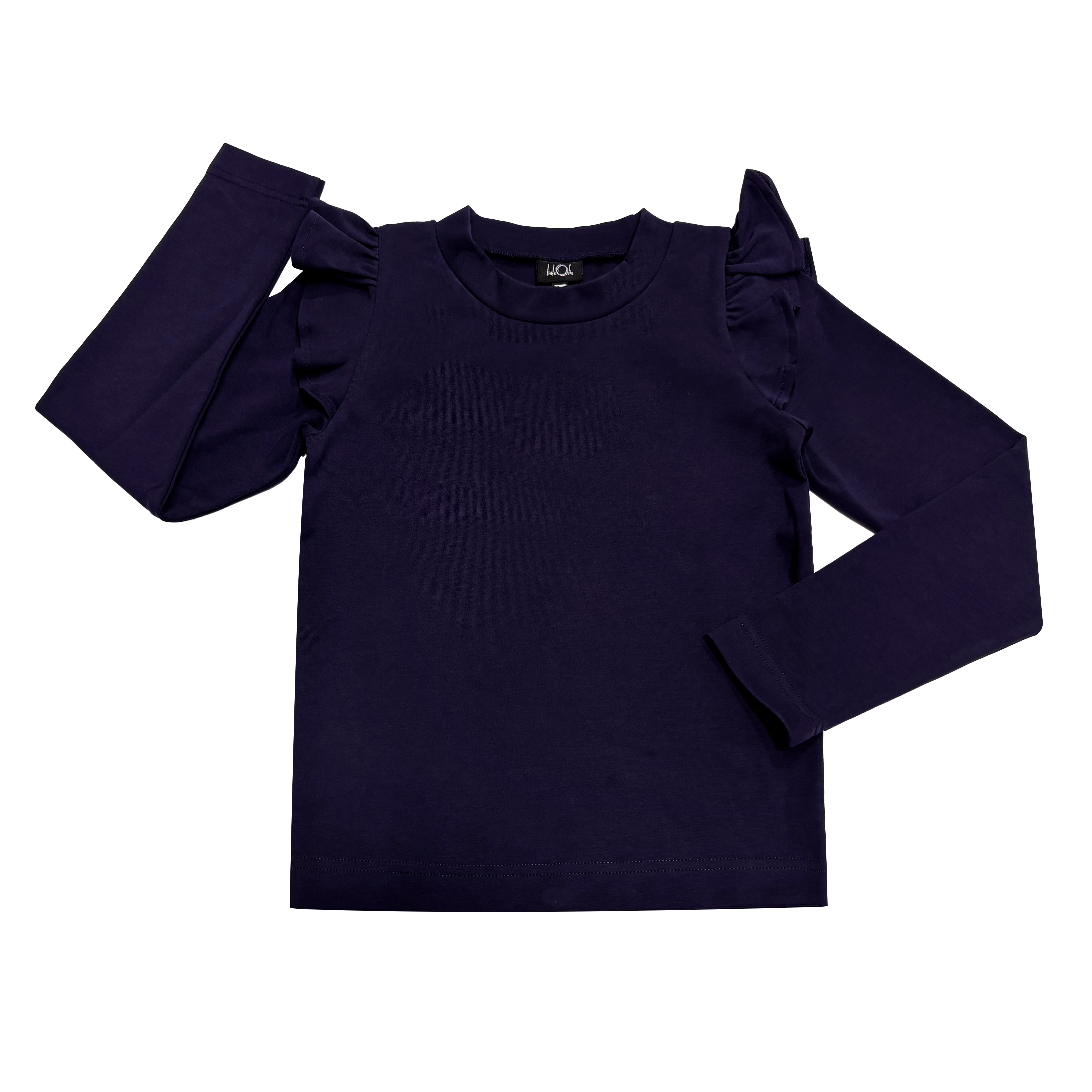 Ruffle Sleeve Jersey Top