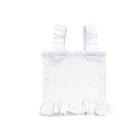 White Smocked Top