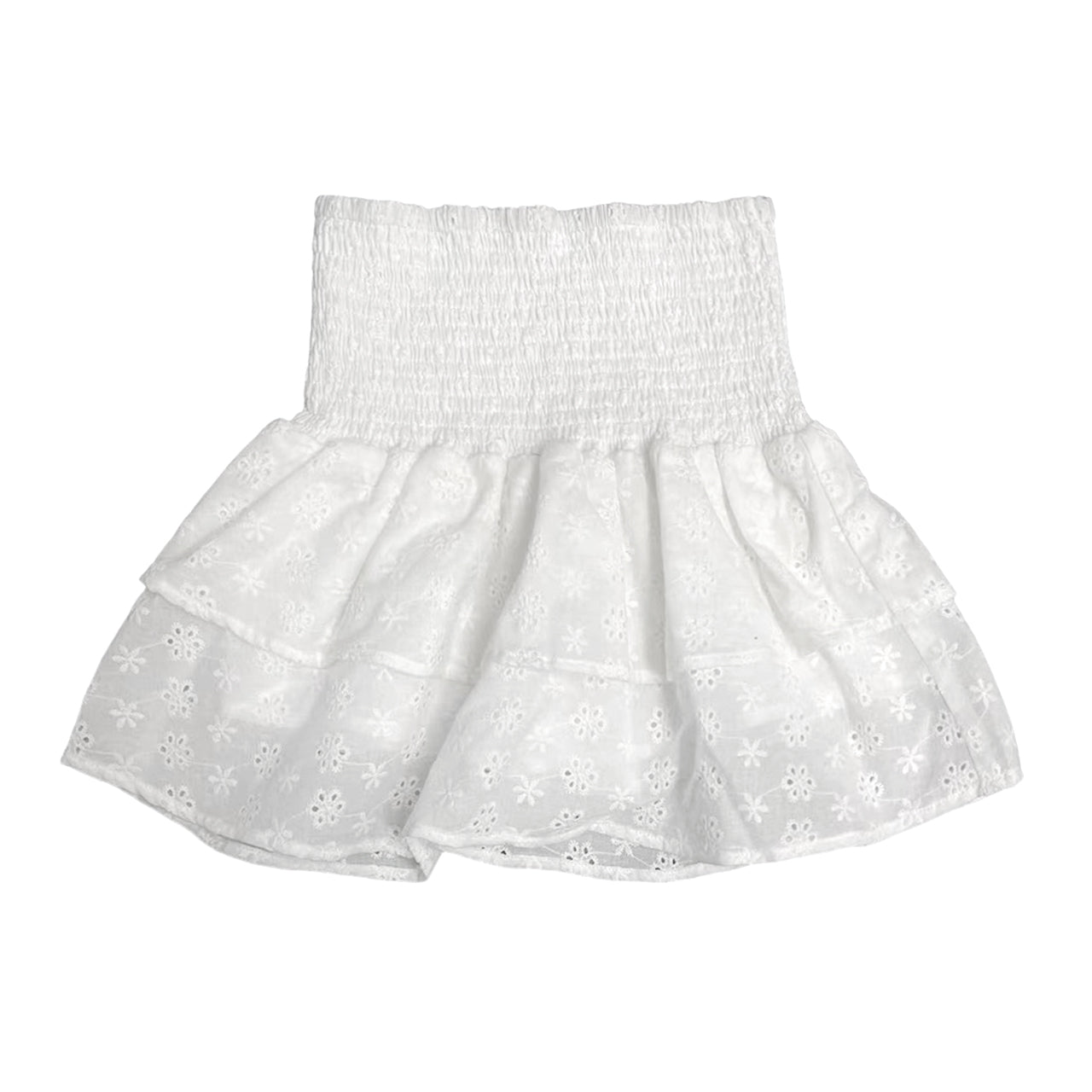 AS Turquoise Smocked Ruffle Skort