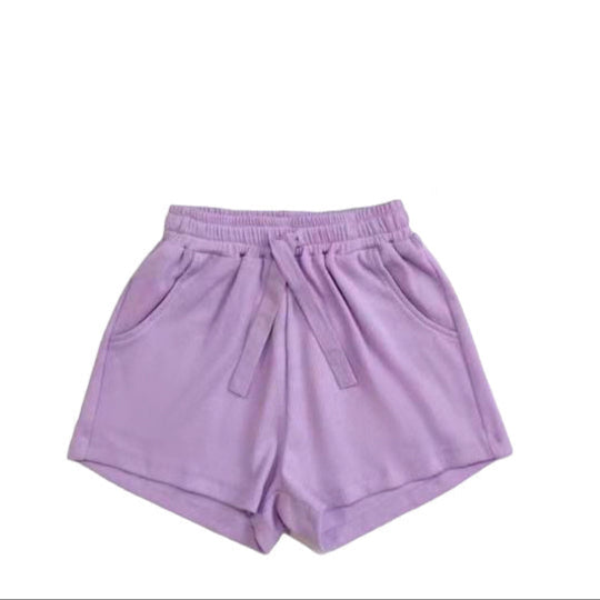 Lavender Ribbed Shorts