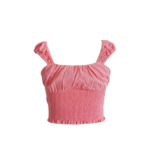 Pink Coral Smocked Top