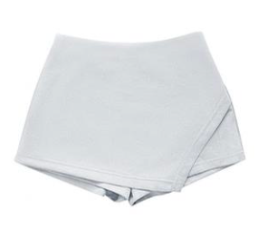 Faux Suede Wrap Skort