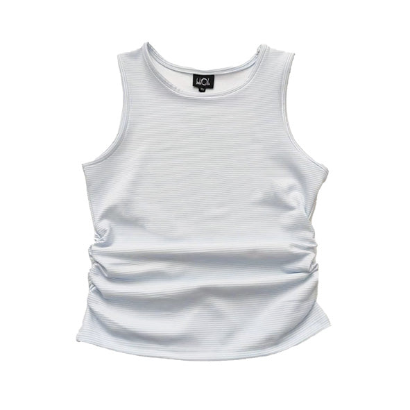 Light Blue and White Stripe Top